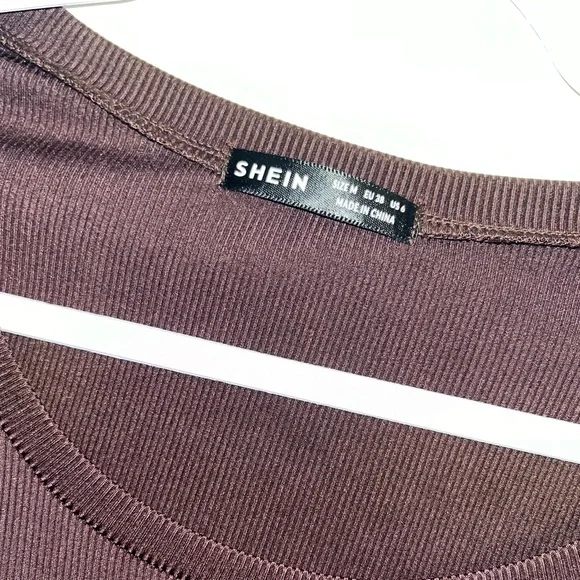 SHEIN Brown Scoop Neck Shirt - Picture 5 of 5